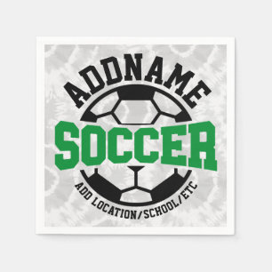 Personalized ADD NAME Soccer Player Team Tie-Dye Napkins