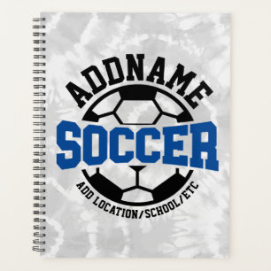Personalized ADD NAME Soccer Player Team Tie-Dye Planner