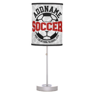 Personalized ADD NAME Soccer Player Team Tie-Dye Table Lamp