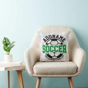 Personalized ADD NAME Soccer Player Team Tie-Dye Throw Pillow