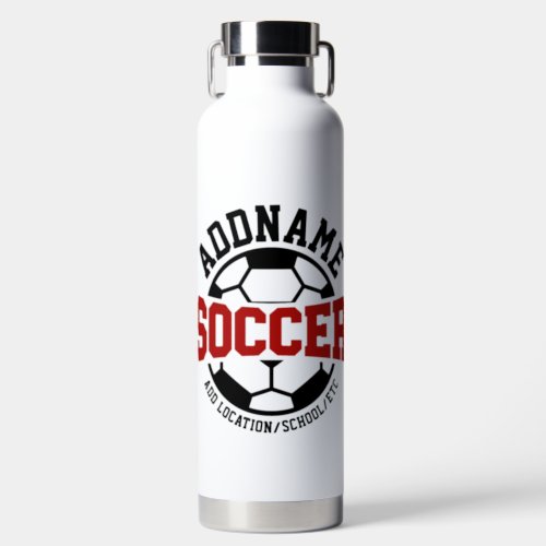Personalized ADD NAME Soccer Player Team Tie_Dye Water Bottle