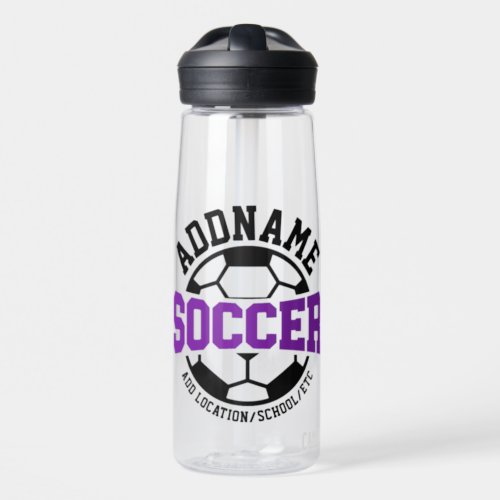 Personalized ADD NAME Soccer Player Team Tie_Dye Water Bottle