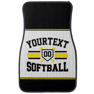 Personalized ADD NAME Softball Player Varsity Team Car Floor Mat