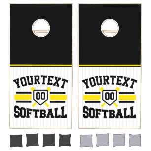 Personalized ADD NAME Softball Player Varsity Team Cornhole Set