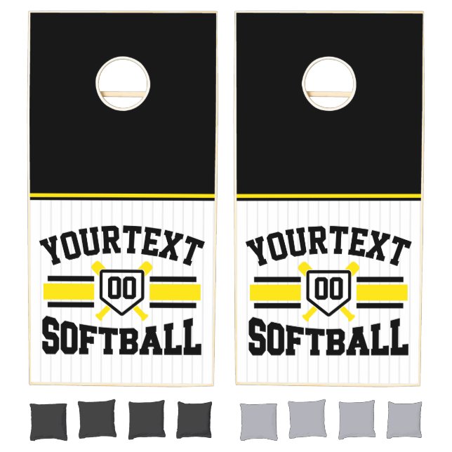 Personalized ADD NAME Softball Player Varsity Team Cornhole Set (Set)