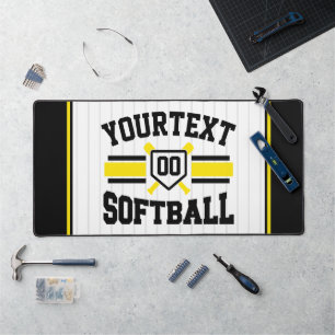 Personalized ADD NAME Softball Player Varsity Team Desk Mat