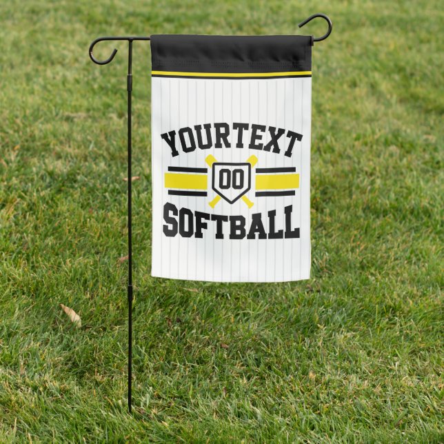 Personalized ADD NAME Softball Player Varsity Team Garden Flag (In SItu)