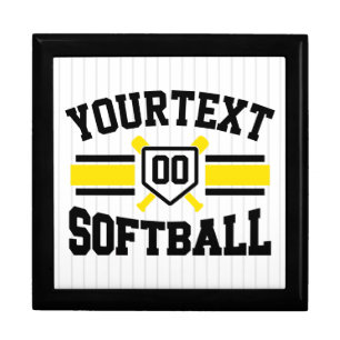 Personalized ADD NAME Softball Player Varsity Team Gift Box