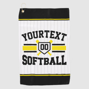 Personalized ADD NAME Softball Player Varsity Team Golf Towel