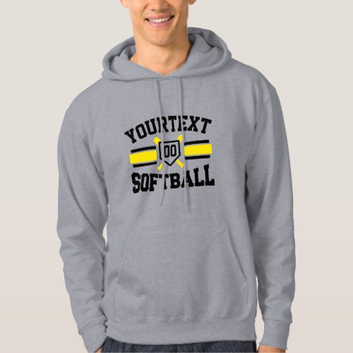 Personalized ADD NAME Softball Player Varsity Team Hoodie