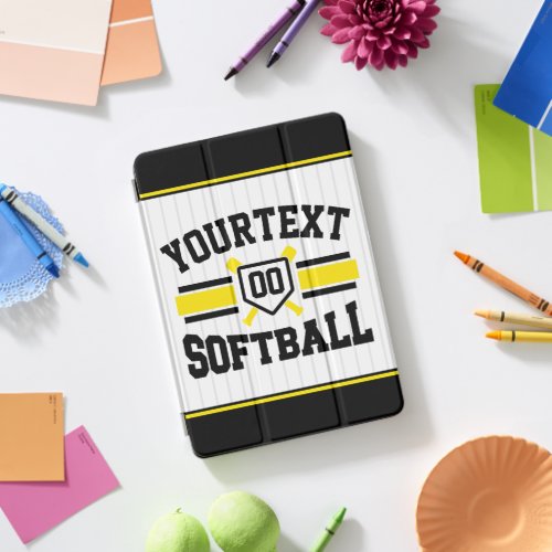 Personalized ADD NAME Softball Player Varsity Team iPad Pro Cover