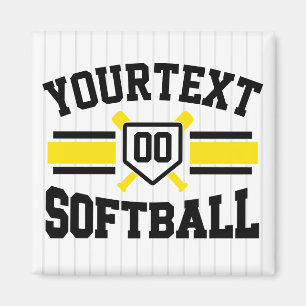 Personalized ADD NAME Softball Player Varsity Team Magnet