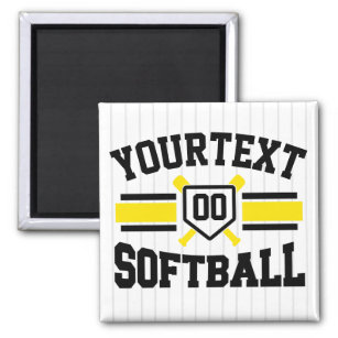 Personalized ADD NAME Softball Player Varsity Team Magnet