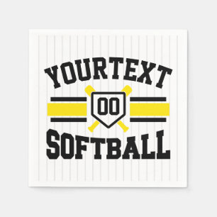 Personalized ADD NAME Softball Player Varsity Team Napkins