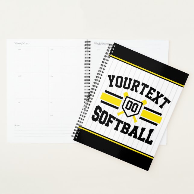 Personalized ADD NAME Softball Player Varsity Team Planner (Display)