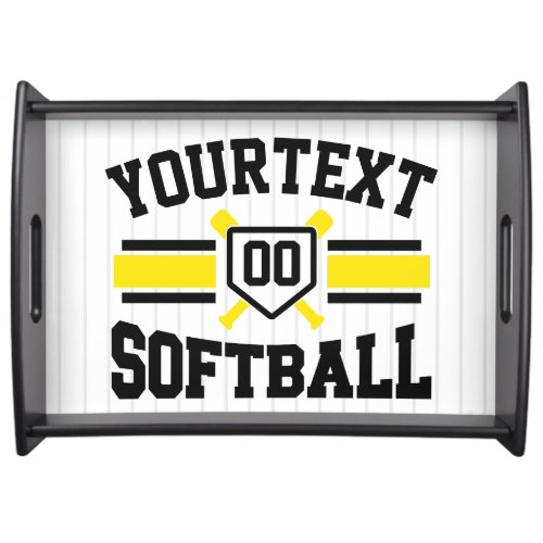 Personalized ADD NAME Softball Player Varsity Team Serving Tray
