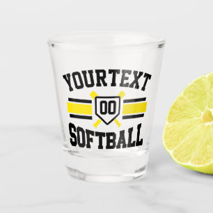 Personalized ADD NAME Softball Player Varsity Team Shot Glass