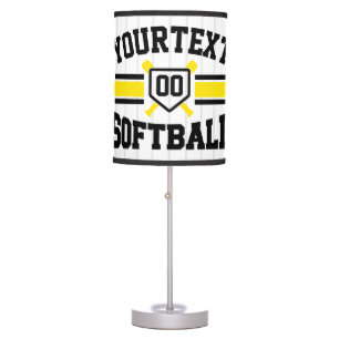 Personalized ADD NAME Softball Player Varsity Team Table Lamp