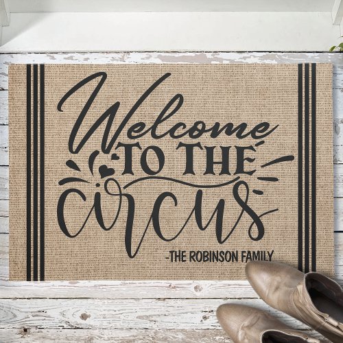 Personalized ADD NAME Welcome To The Circus Doormat