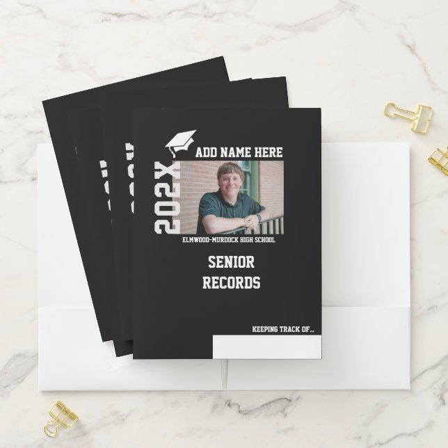 Personalized Add Photo Album Senior Class 2021  3 Pocket Folder (In Situ)