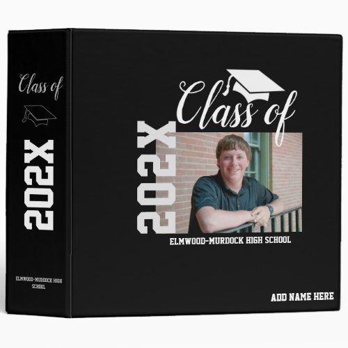Personalized Add Photo Album Senior Class 2021  3 Ring Binder