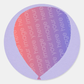 Personalized Add Photo Balloon Birthday Stickers