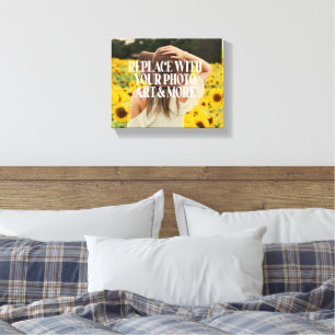 Personalized Add Photograph Art Custom Made Canvas Print