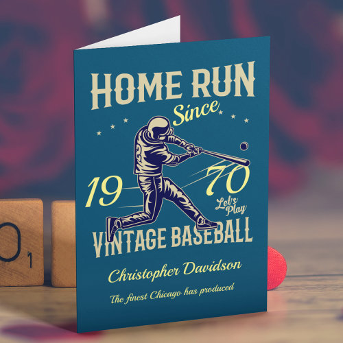Personalized Add Year Birthday Baseball Vintage