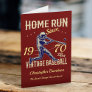 Personalized Add Year Vintage Baseball Birthday Card