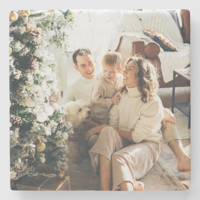 Personalized Add Your Favorite Picture Stone Coaster (Front)