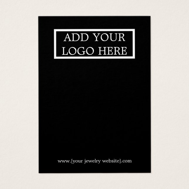 Personalized "Add Your Logo" Black Earring (Front)