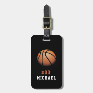 Personalized Add Your Name And Number basketball   Luggage Tag