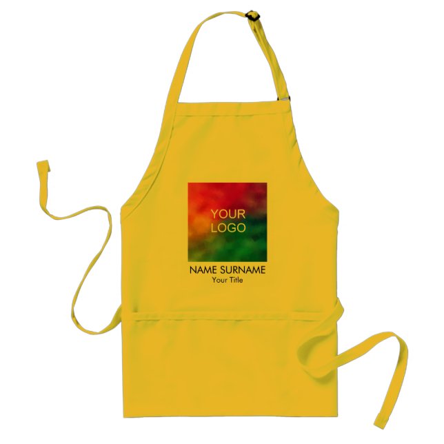Personalized Add Your Name Surname Company Logo Adult Apron (Front)