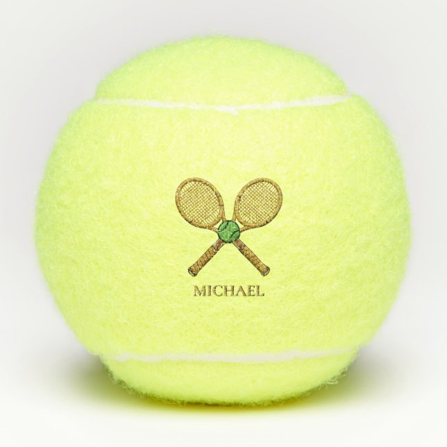Personalized Add Your Name Tennis Ball Rackets     (Front)