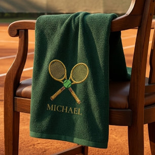 Personalized Add Your Name Tennis Ball Rackets Hand Towel