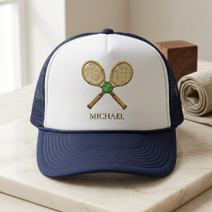 Personalized Add Your Name Tennis Ball Rackets Trucker Hat