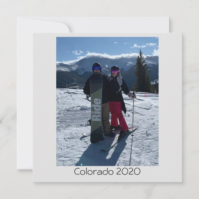 Personalized Add Your Own Photo Flat card (Front)