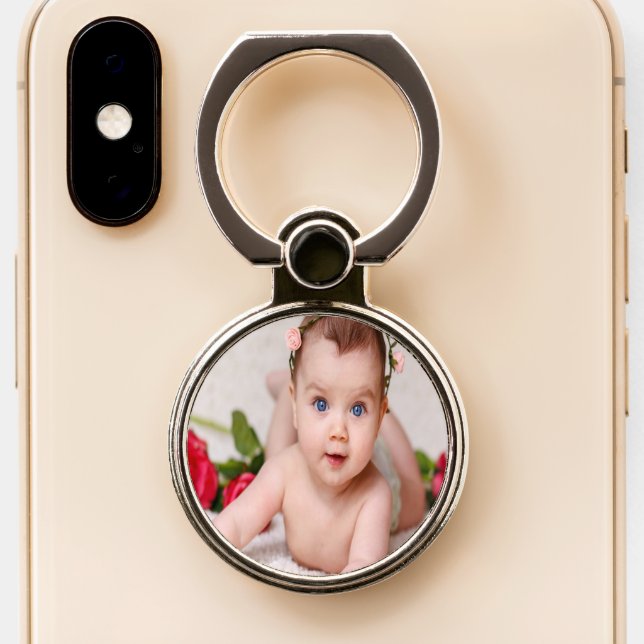 Personalized Add Your Own Photo Phone Ring Stand (Close Up)