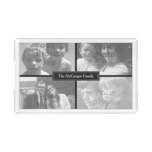 Personalized add your own photos name tray