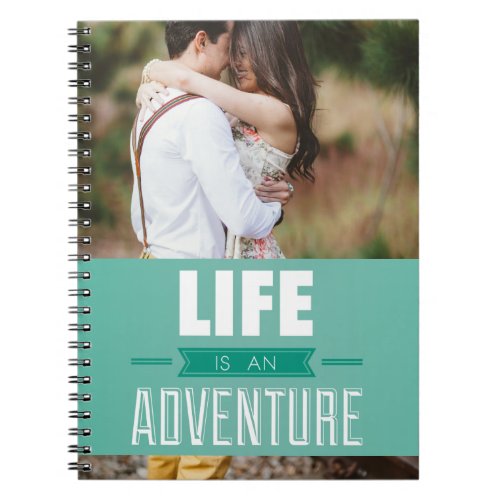 Personalized Add Your Photo Life is an Adventure Notebook