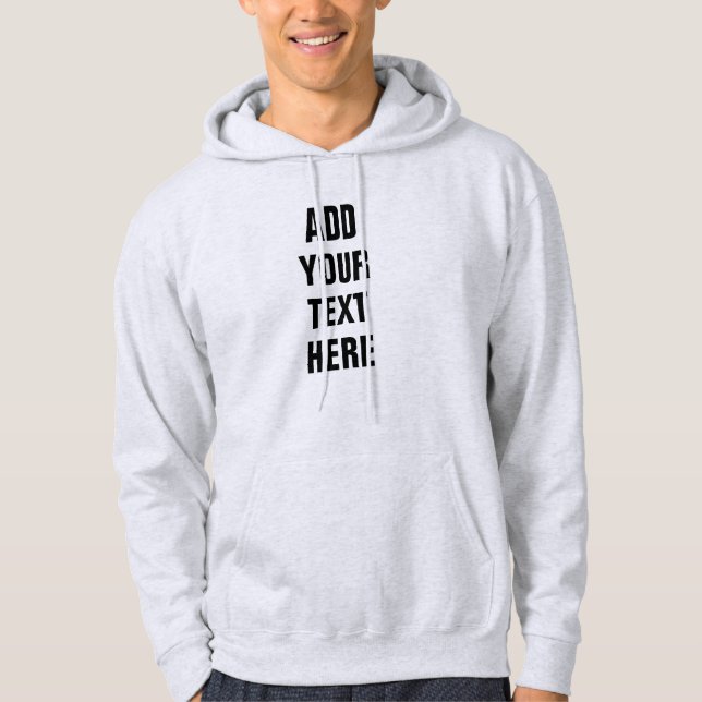 Personalized Add Your Text Here Double-Sided Men's Hoodie (Front)