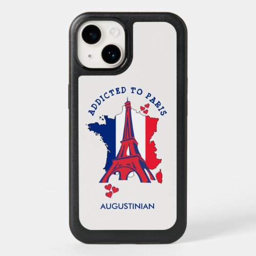 Personalized ADDICTED TO PARIS OtterBox iPhone 14 Case