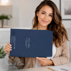 Personalized Address Blue Texture Envelope Mailers