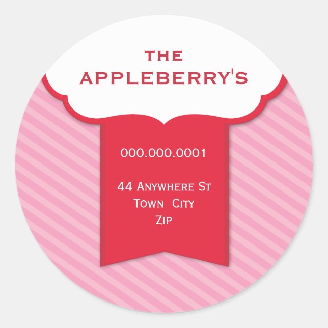 PERSONALIZED ADDRESS LABEL :: lapel 1 (Front)