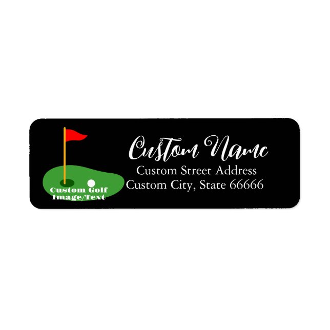 Personalized Address Labels, Custom Golf Label (Front)