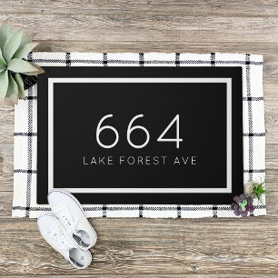 Personalized Address Number   Editable Colors Doormat