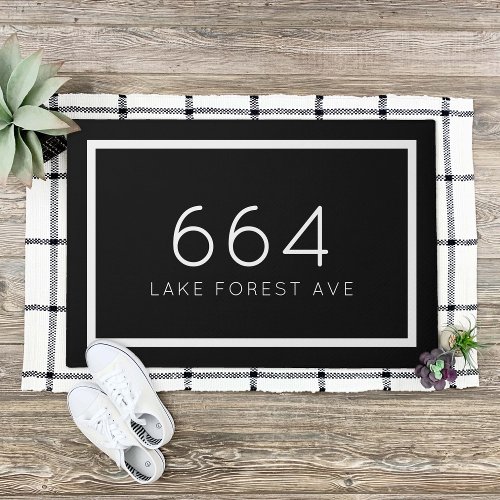 Personalized Address Number  Editable Colors Doormat