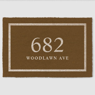 Personalized Address Number Fiber Doormat