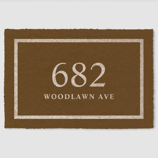 Personalized Address Number Fiber Doormat (Front)