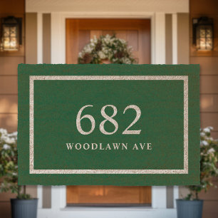 Personalized Address Number Fiber Doormat